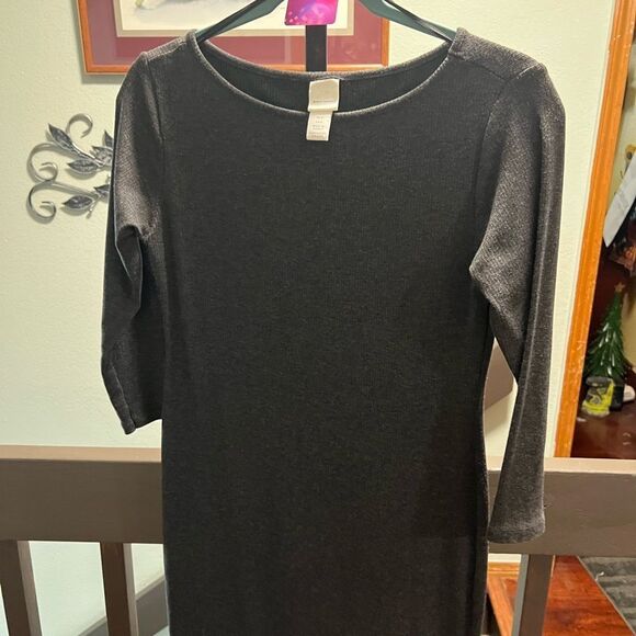 H&M Gray Elegant Dress Size Medium #102 - Picture 3 of 6